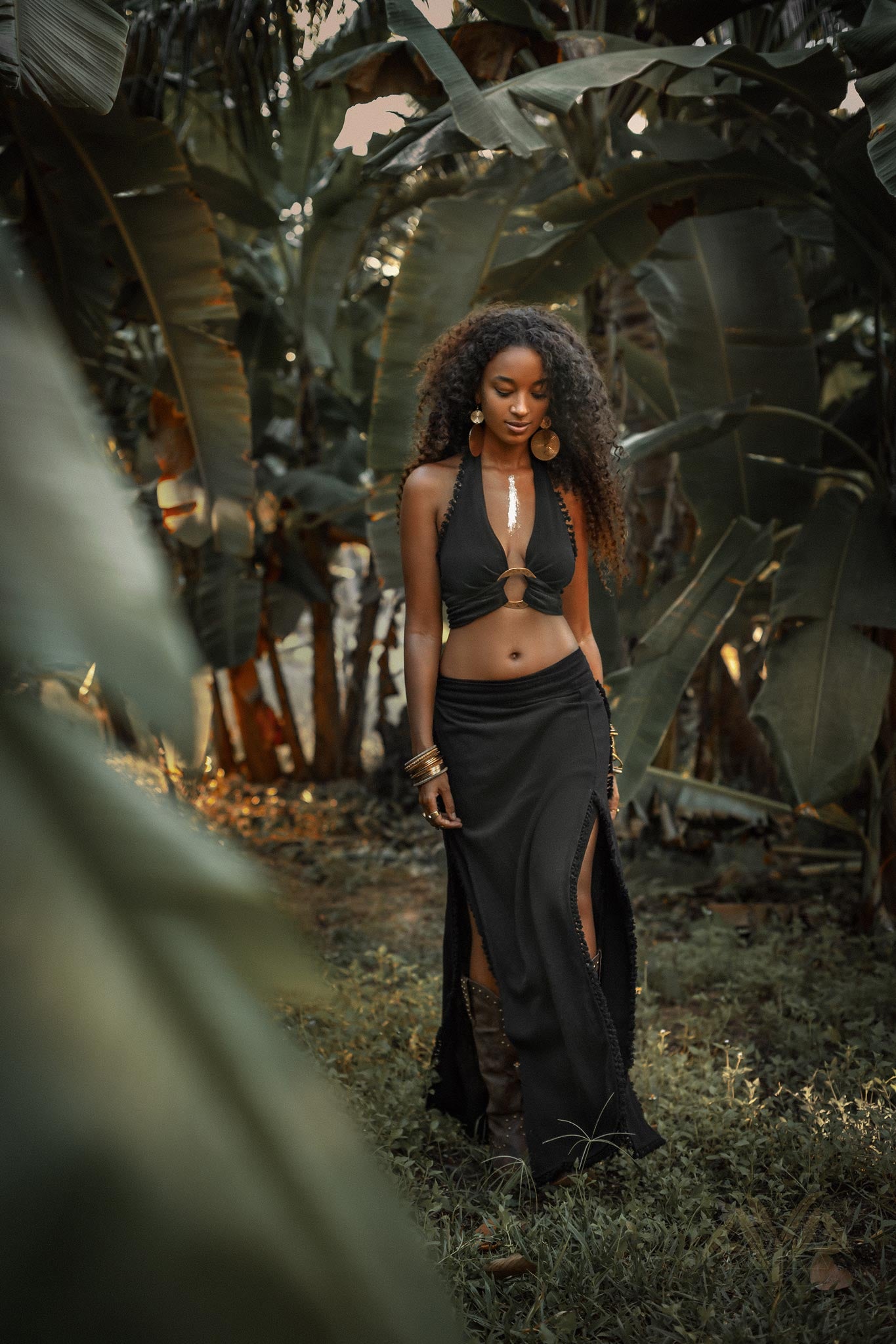 Wrap Maxi Skirt • Handmade Boho Long Skirt • Long Cotton Skirt - AYA Sacred Wear