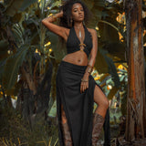 Wrap Maxi Skirt • Handmade Boho Long Skirt • Long Cotton Skirt - AYA Sacred Wear