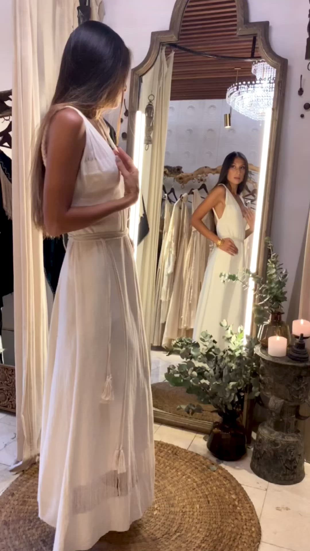 Organic Hand Loomed Boho Simple Wedding Dress - AYA Sacred Wear