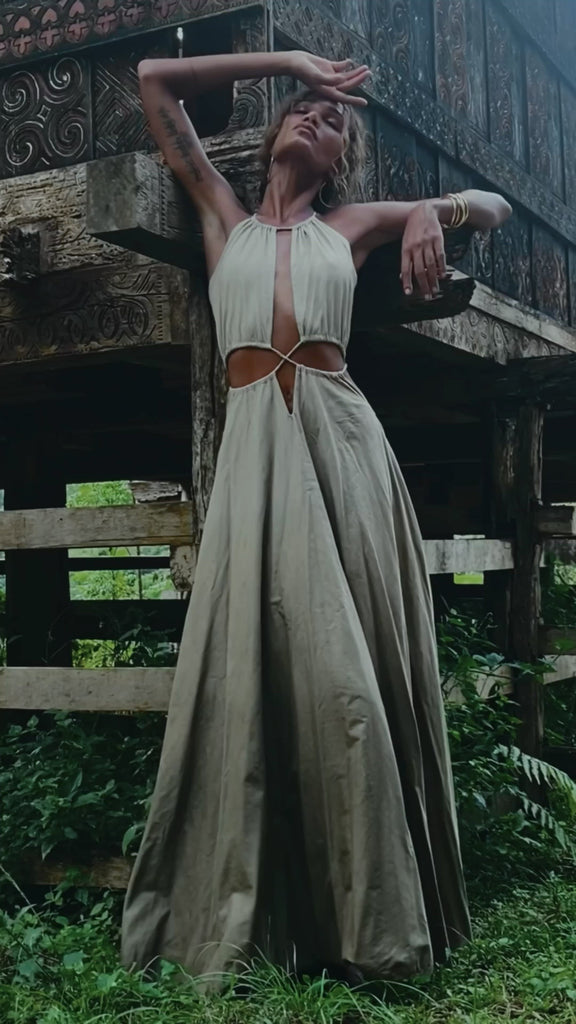 Boho Bridesmaid Dresses for Women, Open Back Sides Belly Dress - AYA Sacred Wear