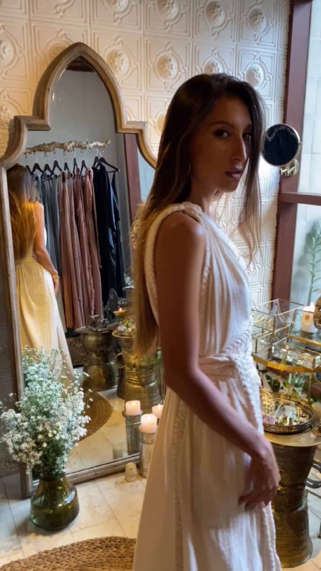 Greek Goddess Dress, Boho Dress, Organic Cotton Bridesmaid Dress, Bohemian Dress - AYA Sacred Wear