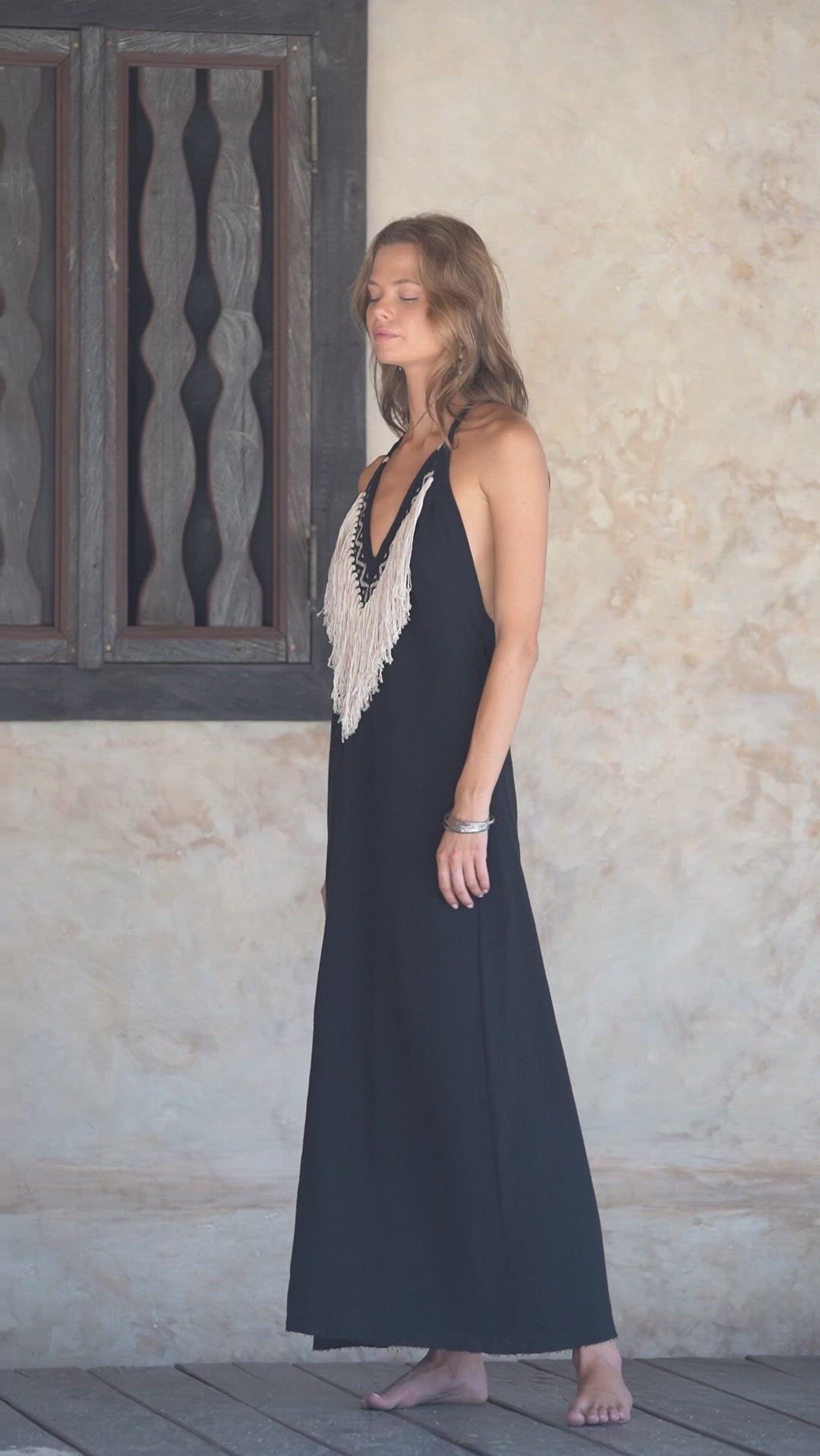Boho Dress, Organic Bohemian Dress, Sleeveless Party Dress, Prom Dress - AYA Sacred Wear