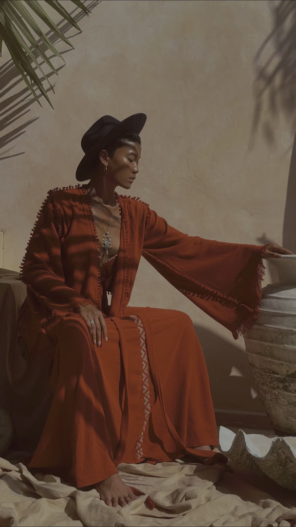 Boho Top, Bohemian Wrap, Organic Top Women, Wide Sleeve Wrap Top - AYA Sacred Wear