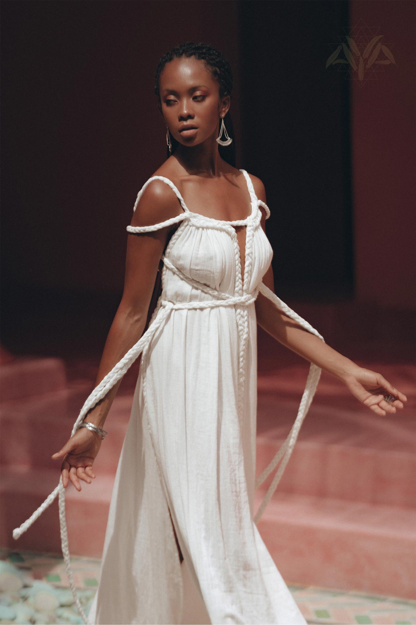 Off-White Greek Goddess Boho Wedding Dress | AYA Sacred Wear