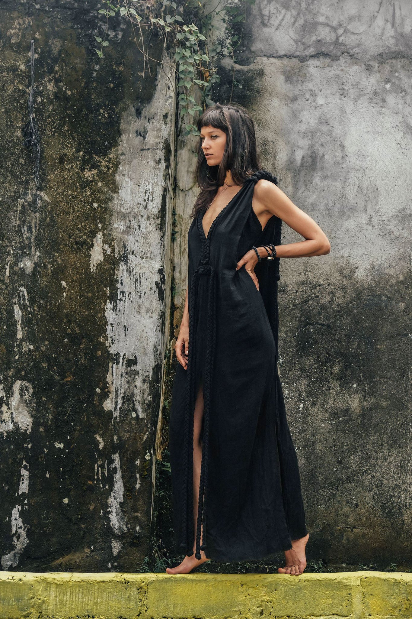 Black Nomad Spirit Dress (Adjustable size, multiway dress) - AYA Sacred Wear