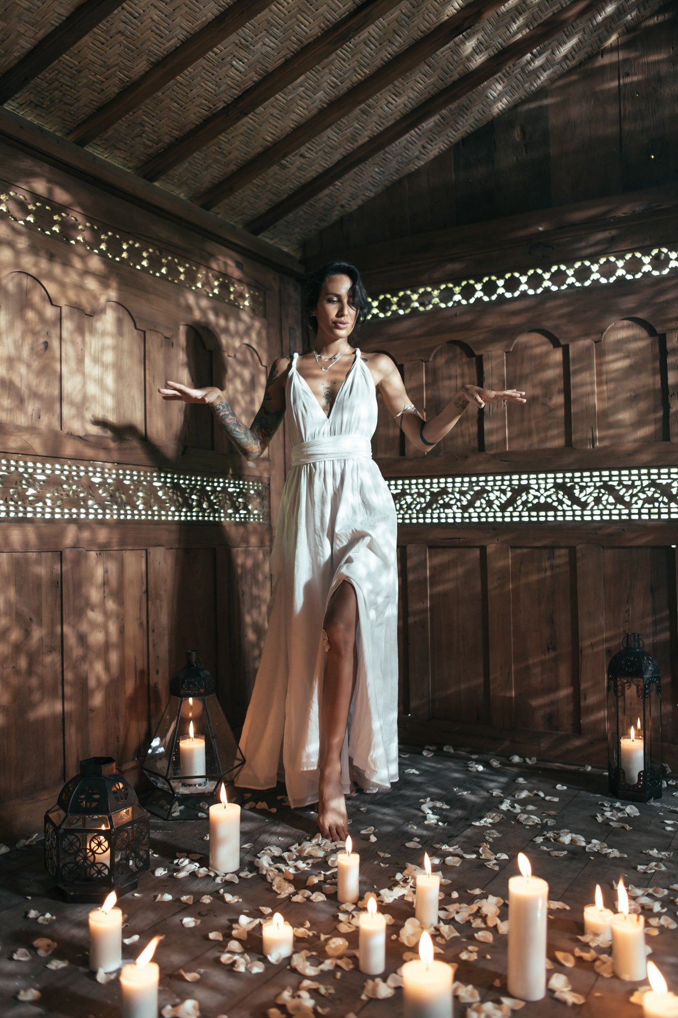 Boho Wedding Dress • Bohemian Goddess Dress Long - AYA Sacred Wear