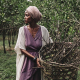 Off-White Cotton Boho Kimono Cover-up, Bridal Cape, Poncho Robe - AYA Sacred Wear