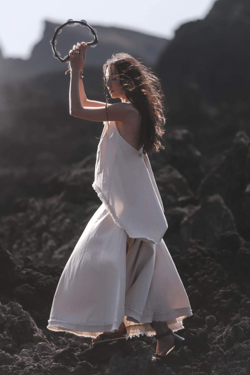 Organic Linen Maxi Skirt Wrap - AYA Sacred Wear