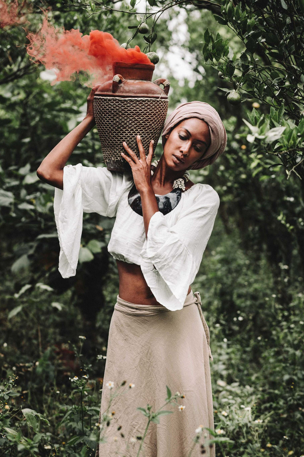White Gypsy Boho Cotton Top - AYA Sacred Wear