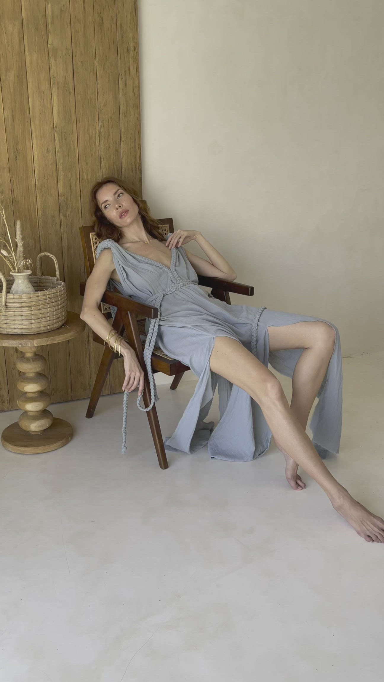 Light Blue Nomad Spirit Dress (Plus Size Dress Adjustable) - AYA Sacred Wear