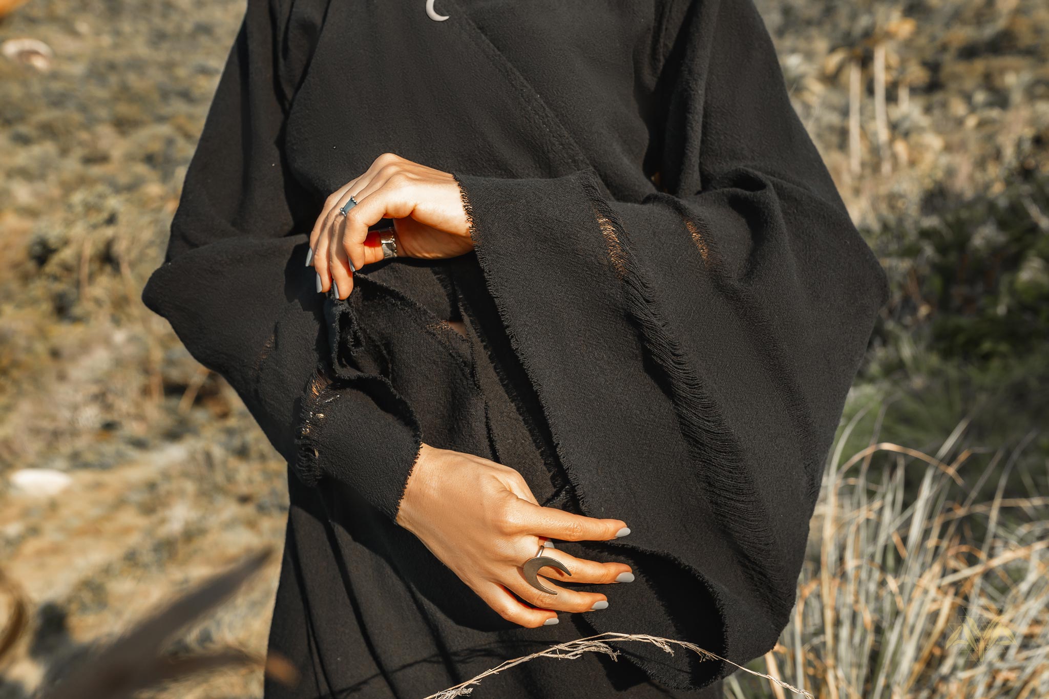 Organic Top Women, Wide Sleeve Crop Top, Organic Kimono Blouse - AYA Sacred Wear