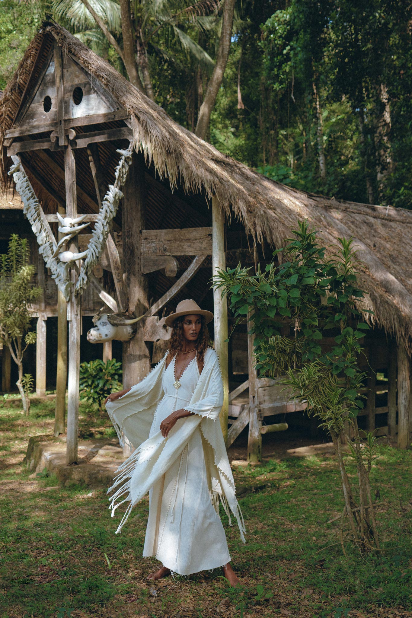 Bridal Poncho Robe • Boho Cape for Women • Bohemian Kimono Overcoat - AYA Sacred Wear
