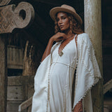 Bridal Poncho Robe • Boho Cape for Women • Bohemian Kimono Overcoat - AYA Sacred Wear