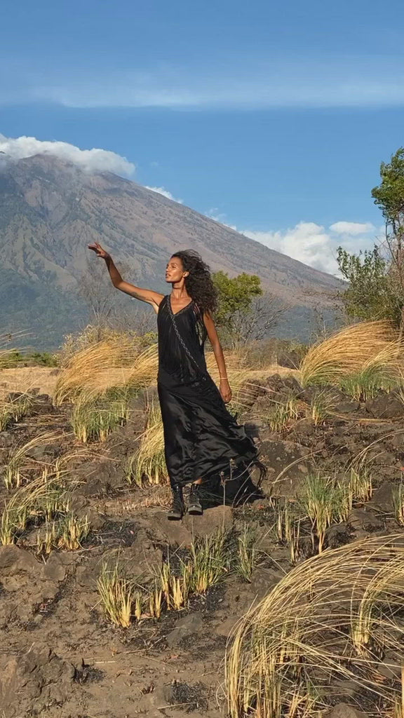 Boho Handwoven and Hand-Loomed Dress, Tribal Raw Cotton Cover-up - AYA Sacred Wear