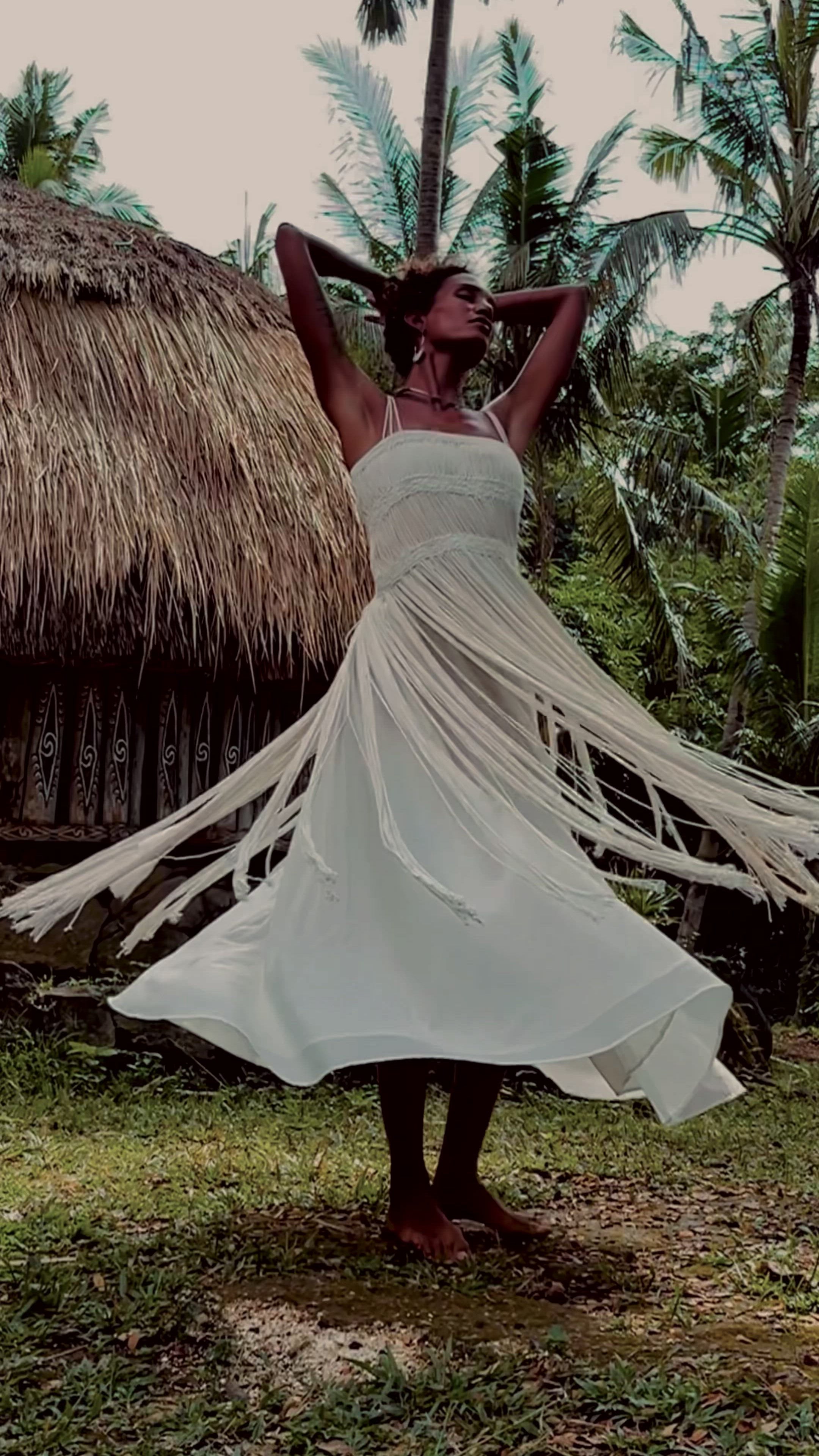 Off White Dress, Boho Dress for Women, Slip Evening Formal Dress - AYA Sacred Wear