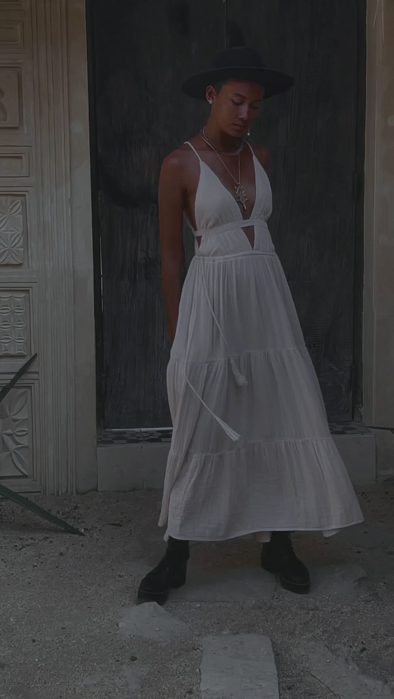 White Multiway Dress, Beach Adjustable Dress, Boho Sleeveless Dress - AYA Sacred Wear