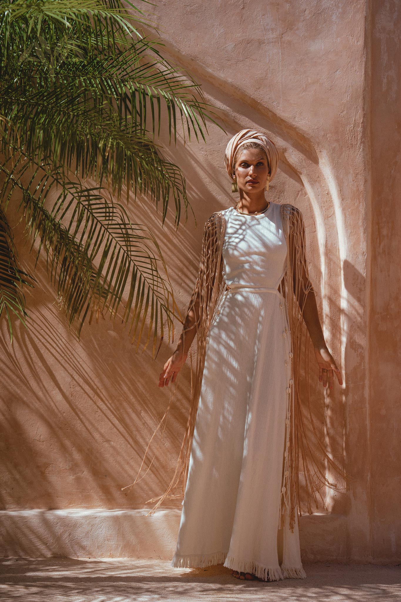 Get ready for summer with Aya Sacred Wear's Off White Macrame Dress