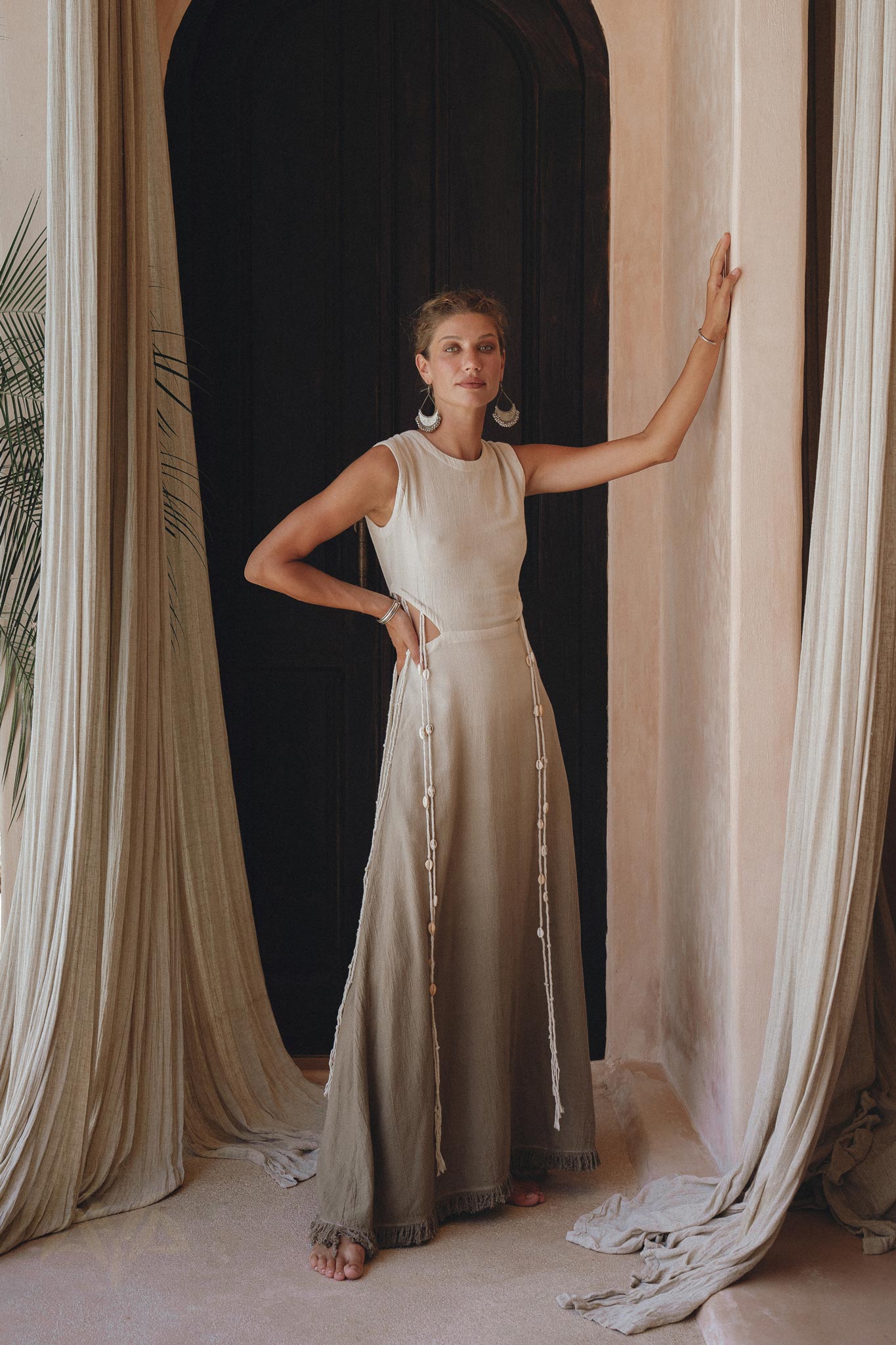 Feel radiant in this Sage Green Goddess Dress from Aya Sacred Wear.