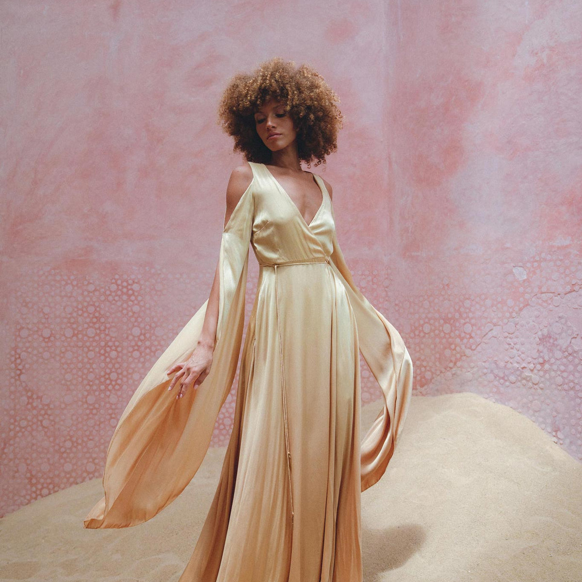 Silk vinyls kimono outfit