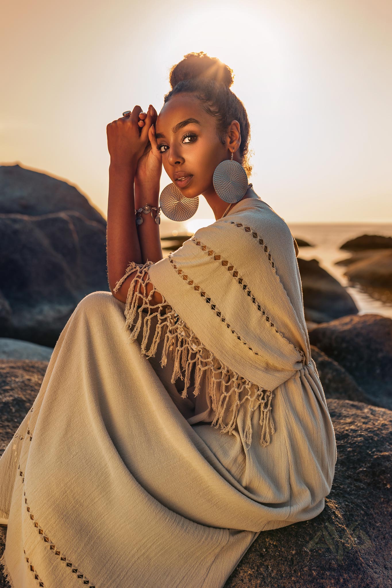 Creamy Sage Boho Dress • Plus Size Dress for Women • Kaftan Maxi