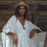 Bridal Poncho Robe, Boho Cape for Women, Bohemian Kimono Overcoat - AYA Sacred Wear