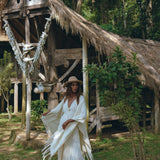 Bridal Poncho Robe, Boho Cape for Women, Bohemian Kimono Overcoat - AYA Sacred Wear