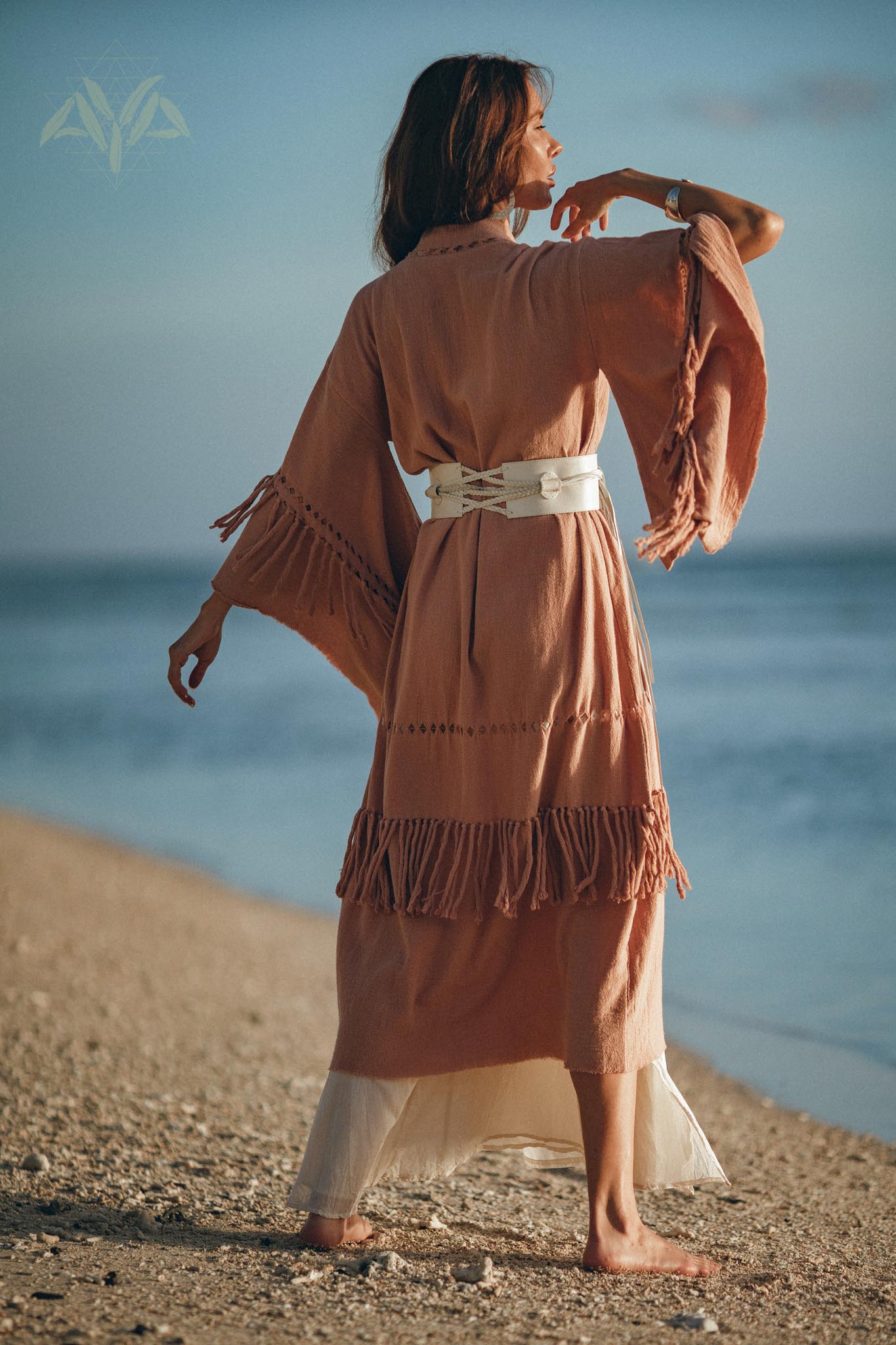 Boho Kimono Cover Up, Wide Sleeve Cardigan Mantle, Cape for Women - AYA Sacred Wear
